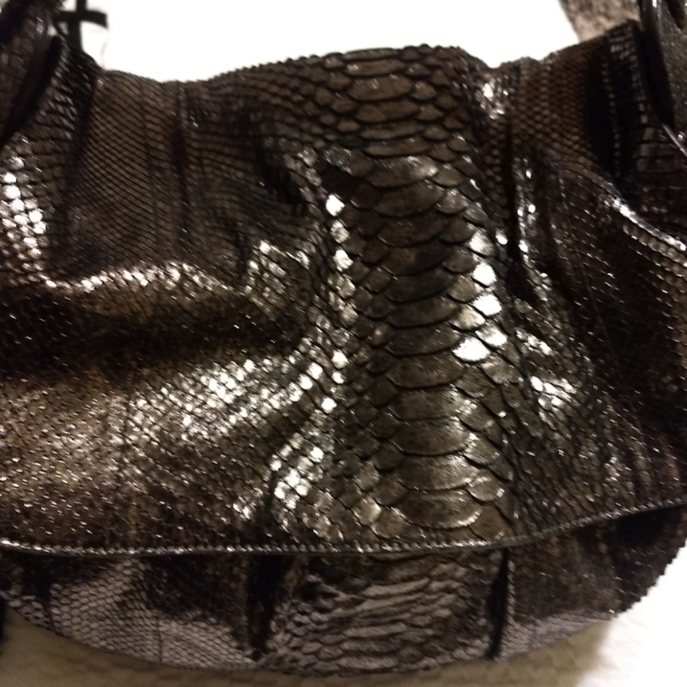 ZAGLIANI JUMBO  HOBO PYTHON BOTOX/SILICONE INJECTED SPECIAL EDITION, VERY RARE.